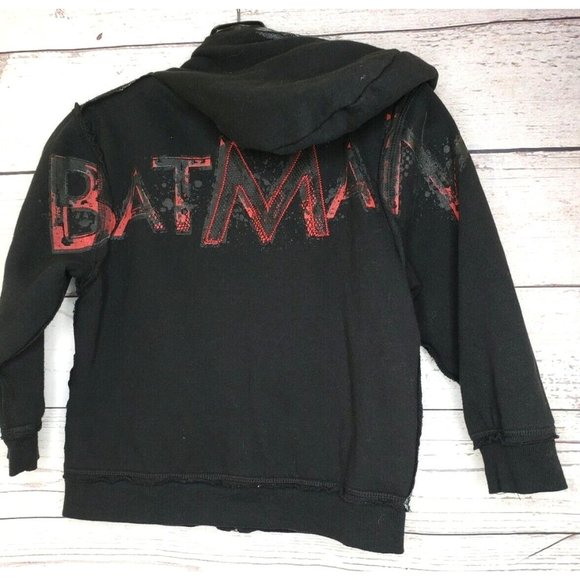DXtreme The Dark Knight Rises Kids Batman Hooded Sweatshirt - Embroidered Zip - Picture 2 of 10